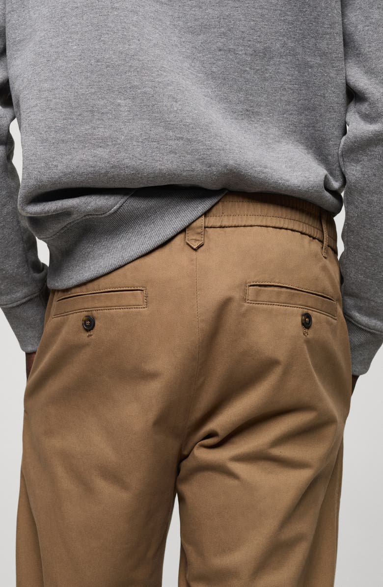 MANGO Regular Fit Cotton Trousers, Alternate, color, Medium Brown