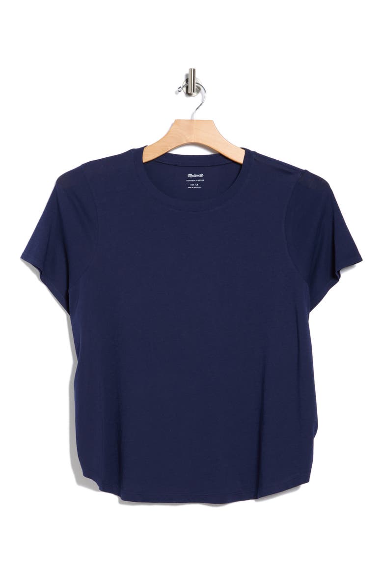 Cotton T-Shirt, Alternate, color, TRUE MIDNIGHT
