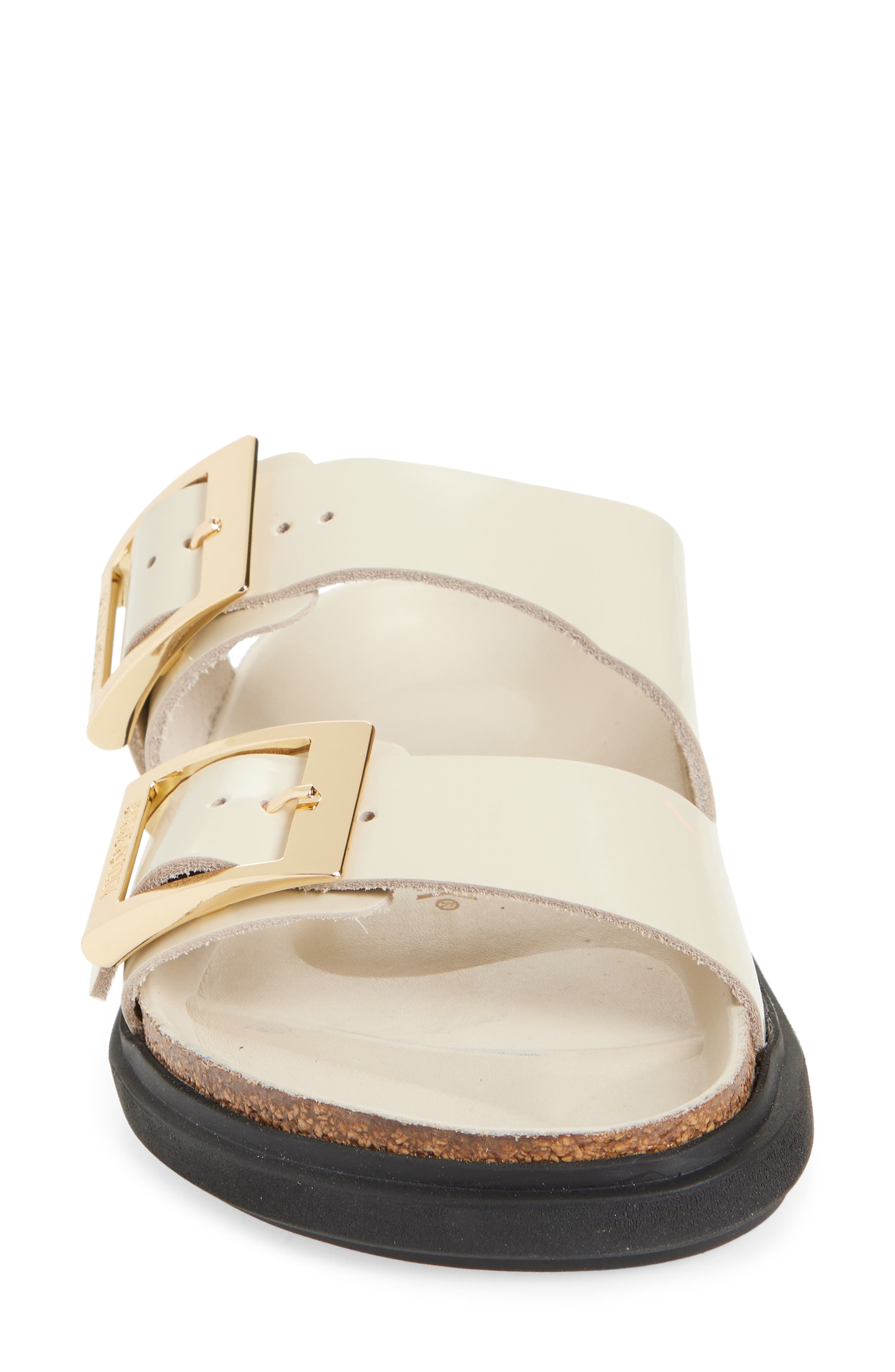 Arizona Droplet Buckle Slide Sandal, Alternate, color, HIGH SHINE ECRU