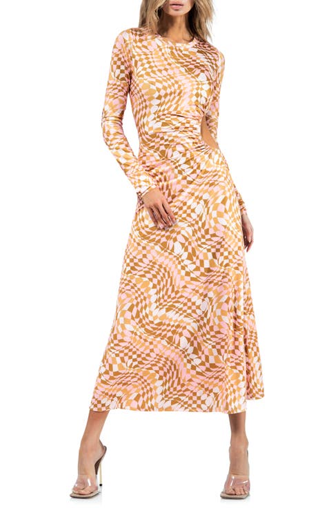 Osprey Long Sleeve Cutout Midi Dress