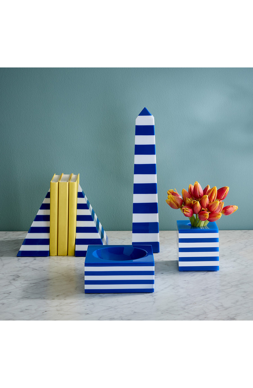 Jonathan Adler Striped Bookends In Blue