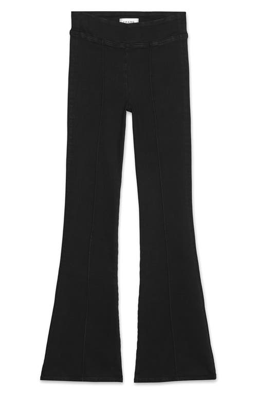Frame Jetset Flare High-rise Flared Jeans In Sheen Noir