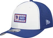 New Era Men's New Era  White/Royal New York Giants Established Patch 9SEVENTY Adjustable Hat