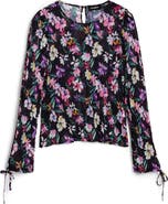 Desigual Floral Pintuck Top