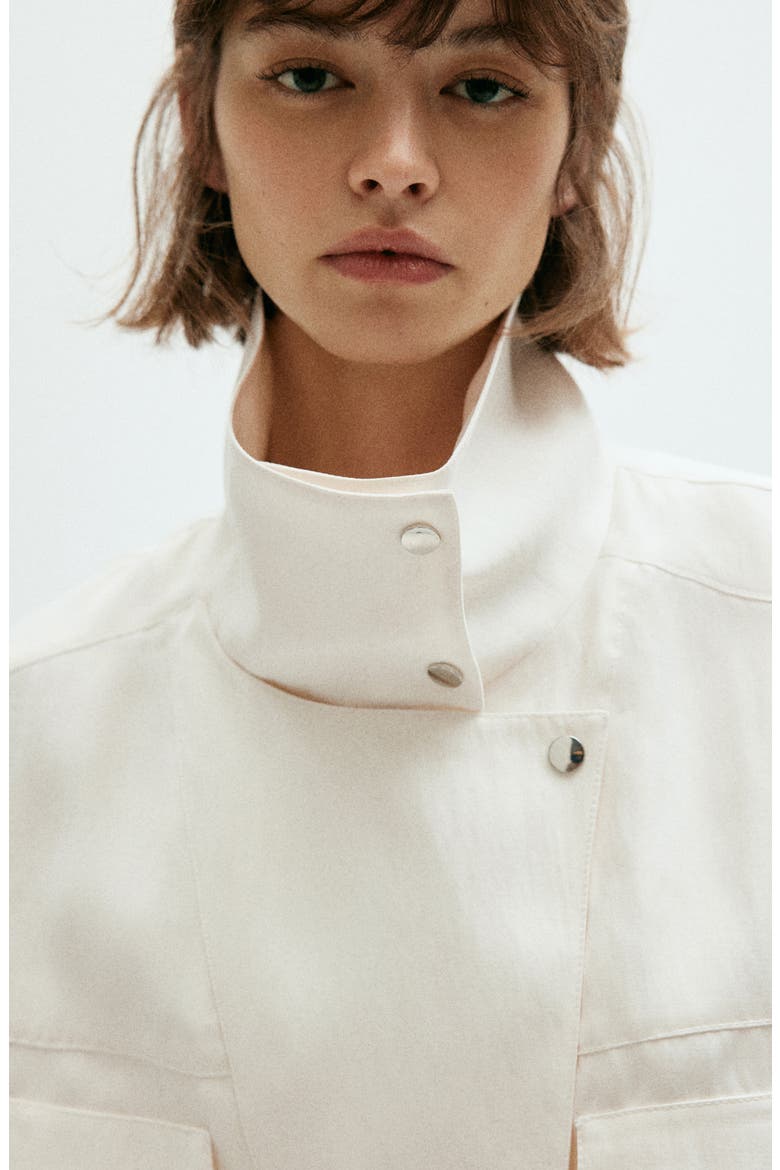 Marie High Neck Jacket, Alternate, color, WHITE