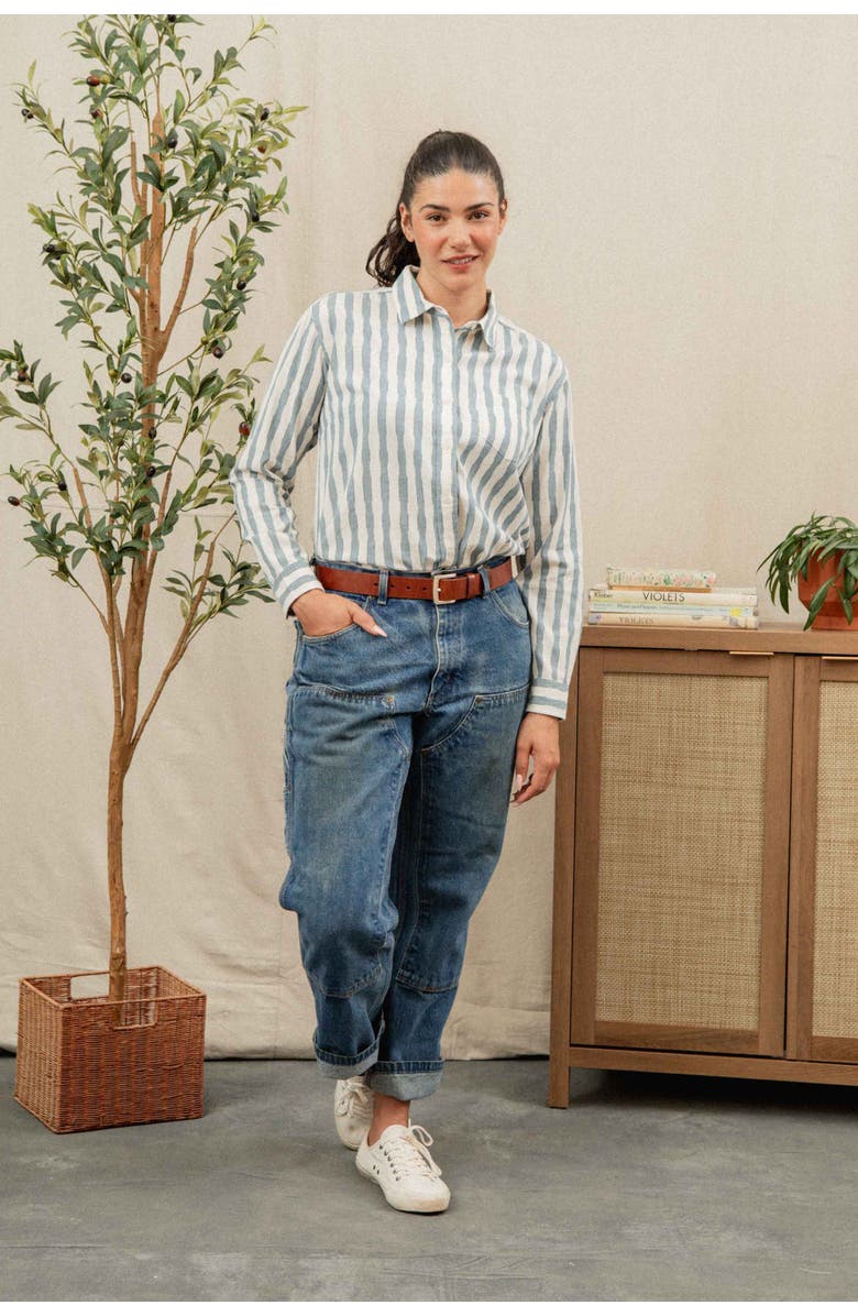 Bridge & Burn Haley Shirt, Alternate, color, Beach Stripe