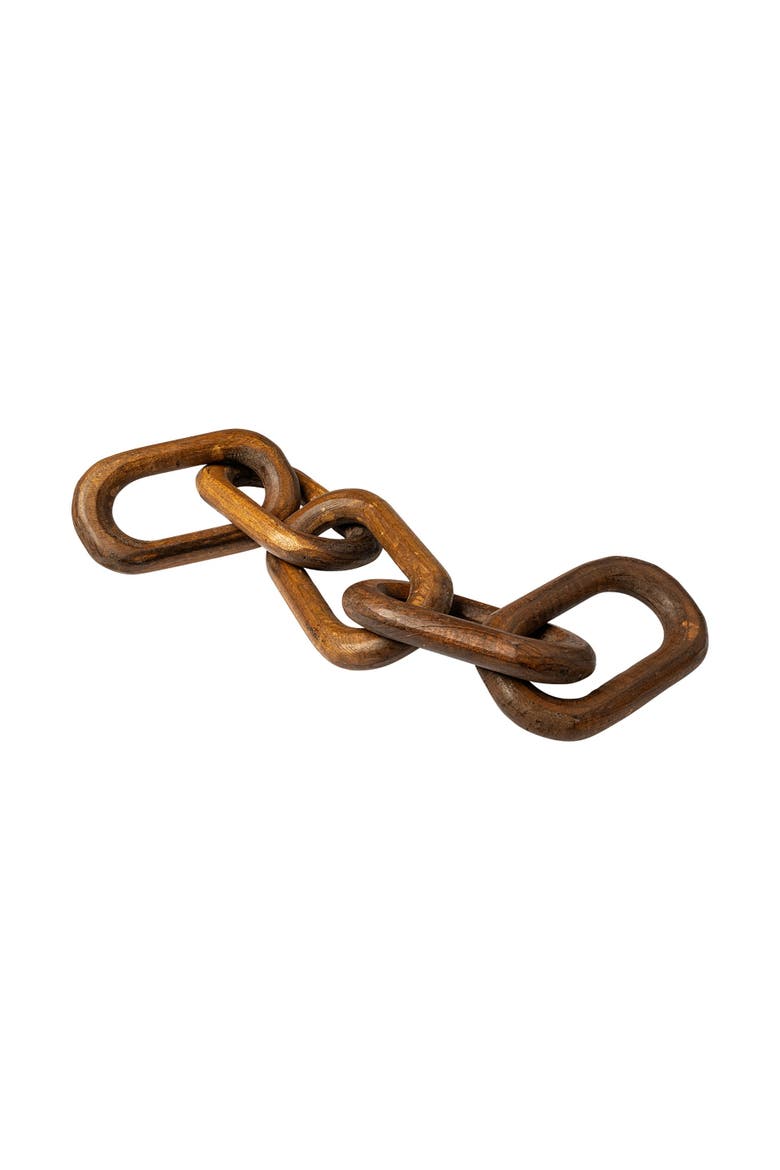 Alix Wooden Hand-Made 5 Link Chain, Main, color, Brown