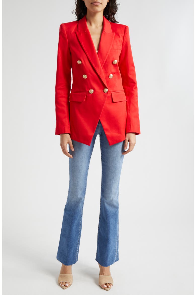 Kendi Cotton Blazer, Alternate, color, HIGH RISK