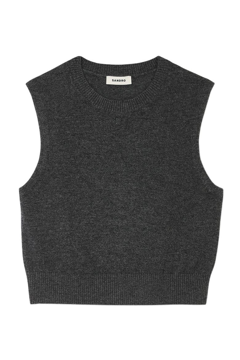 Sleeveless sweater, Alternate, color, Dark grey