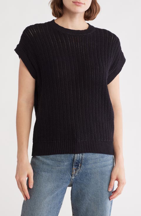 Cotton Short Sleeve Sweater