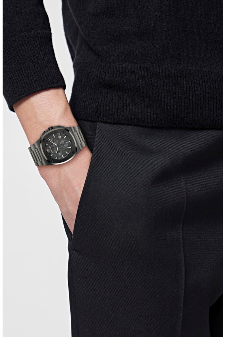 Tolomeo Chronograph Bracelet Watch, 40mm, Alternate, color, IP GUNMETAL
