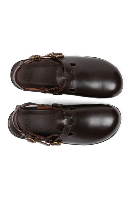 Anthony Veer Harbor Moc Sandal In Chestnut Grain Brown