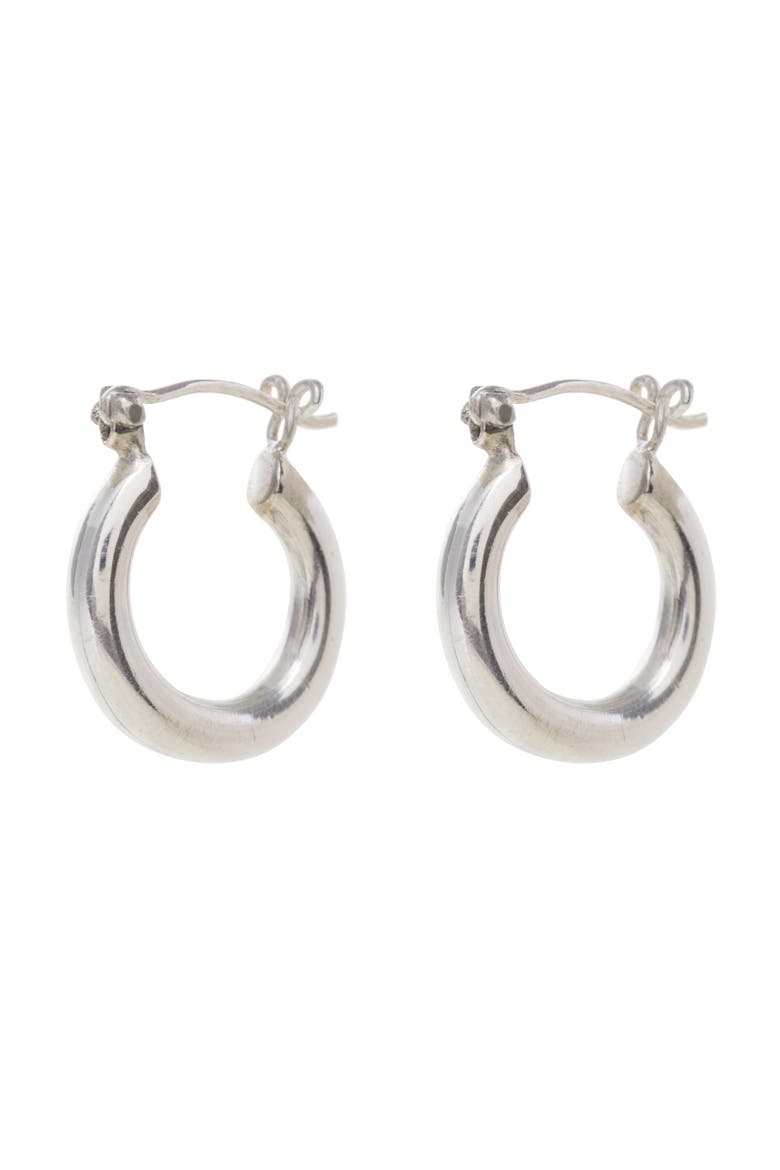 Silver Mini Hoops, Main, color, Silver