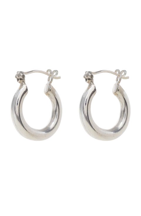 Silver Mini Hoops