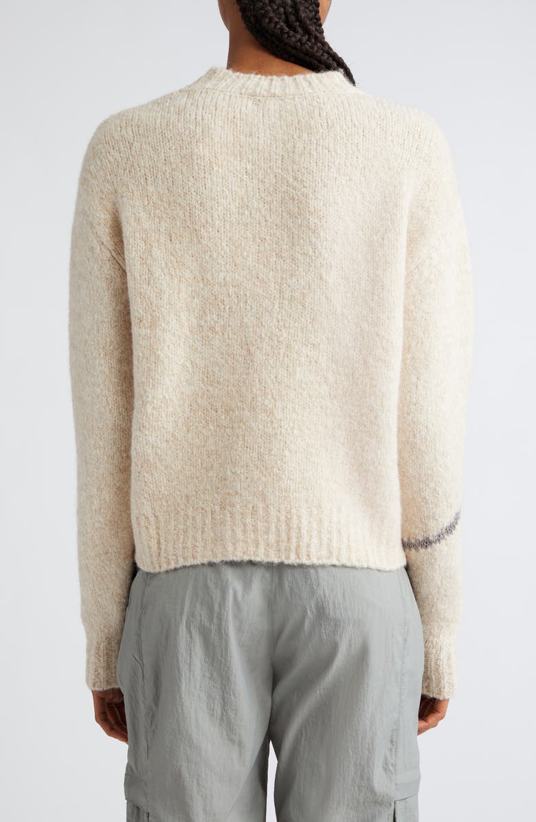 Paloma Wool Tana Ribbon Intarsia Crewneck Sweater, Alternate, color, Ecru