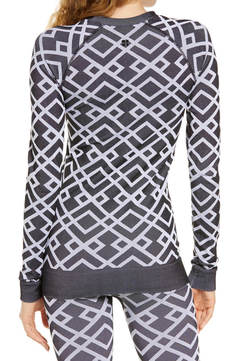 Ski Base Layer Top, Alternate, color, BLACK GEO JACQUARD