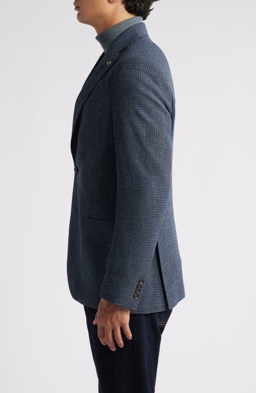 Jack Victor Hampton Microchcheck Stretch Wool Sport Coat In Blue