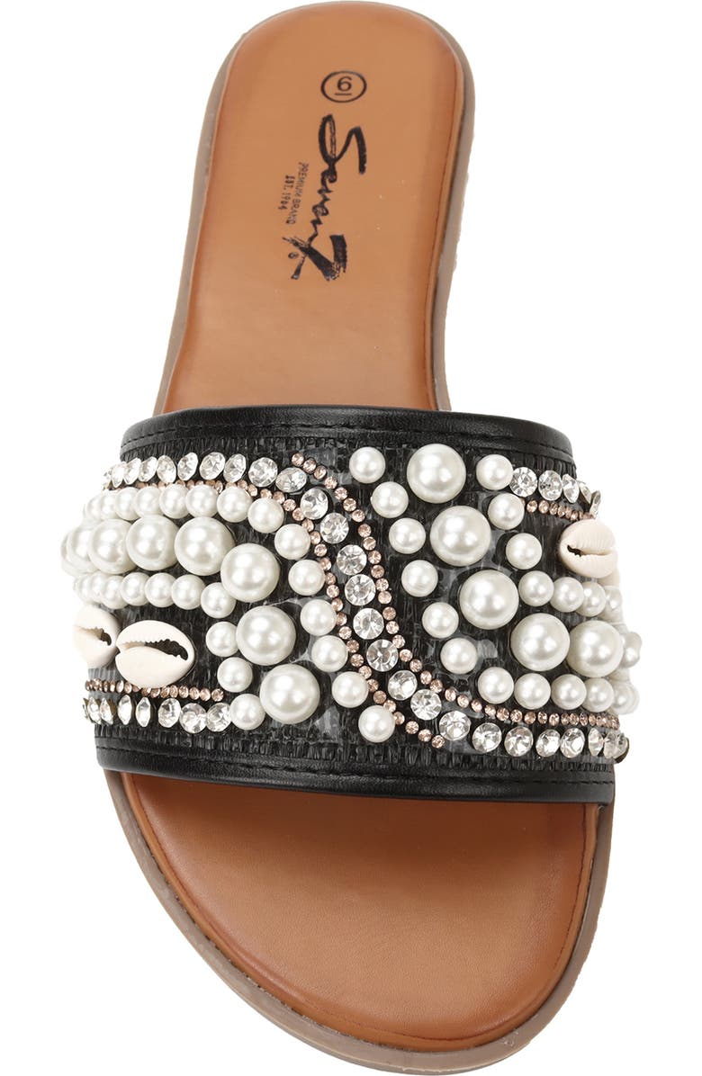Seven7 Embellished Slide Sandal, Alternate, color, Black
