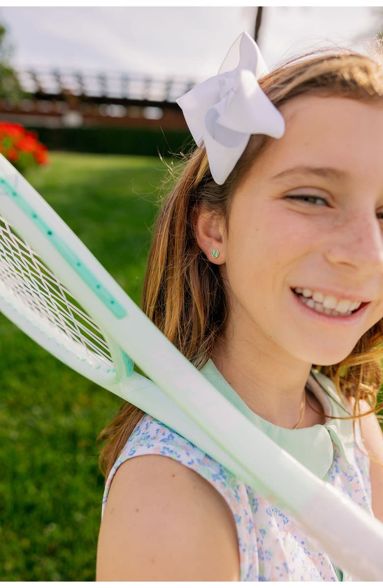 Pip Pop Tennis Ball Stud Earrings, Alternate, color, Green