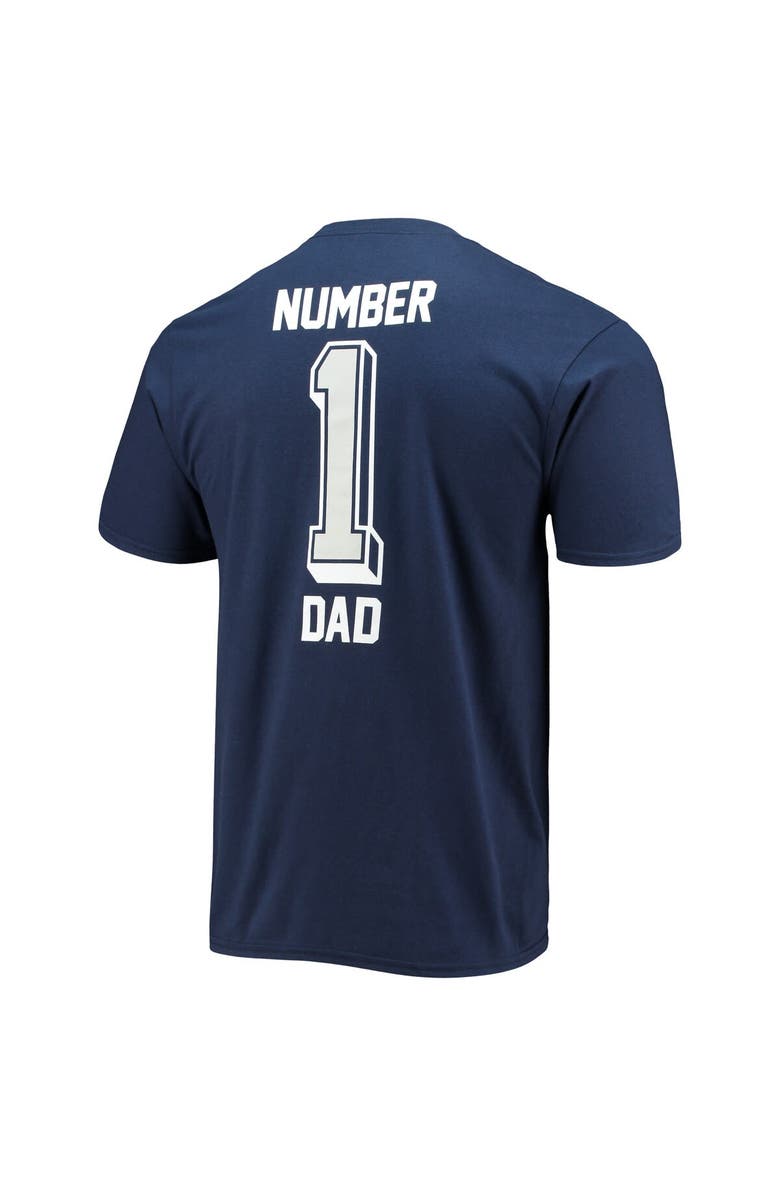 FANATICS Men's Fanatics Branded Navy Dallas Cowboys #1 Dad T-Shirt, Alternate, color, Navy