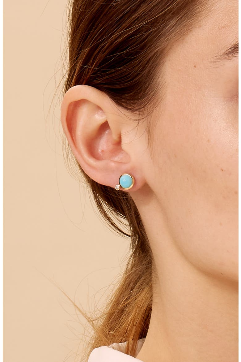 Cirra Mini Studs, Alternate, color, Turquoise