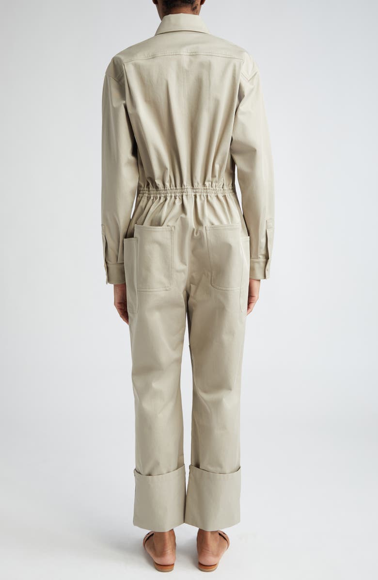Max Mara Caraibi Stretch Cotton Workwear Jumpsuit, Alternate, color,