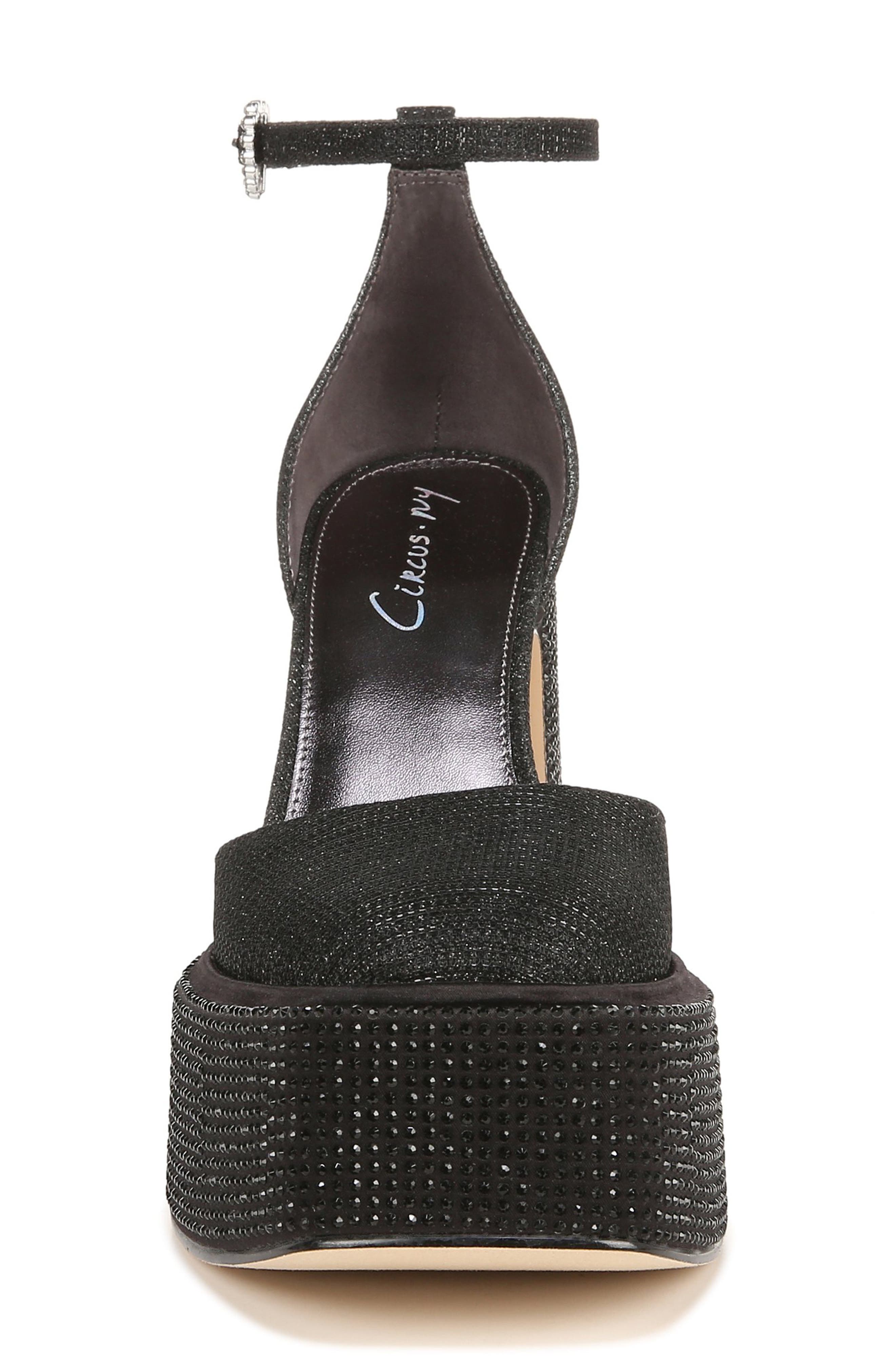 Circus NY by Sam Edelman Bailey Jewel Platform Sandal, Alternate, color, Black