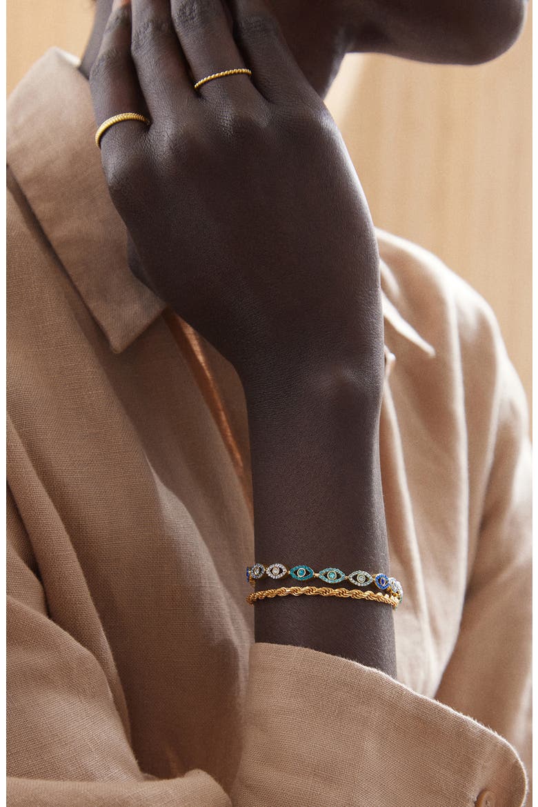 Evil Eye Bracelet, Alternate, color, BLUE