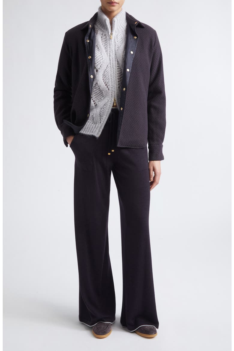 Padded Wool Shirt Jacket, Alternate, color, 177 AMETHYST