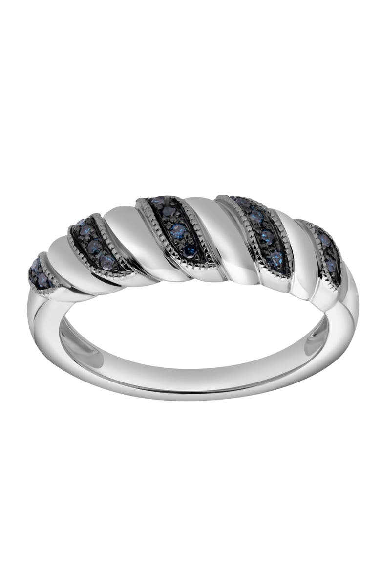 LuvMyJewelry Delphine Sterling Silver 0.10 Ct Diamond Croissant Ring, Main, color, 925 Sterling Silver