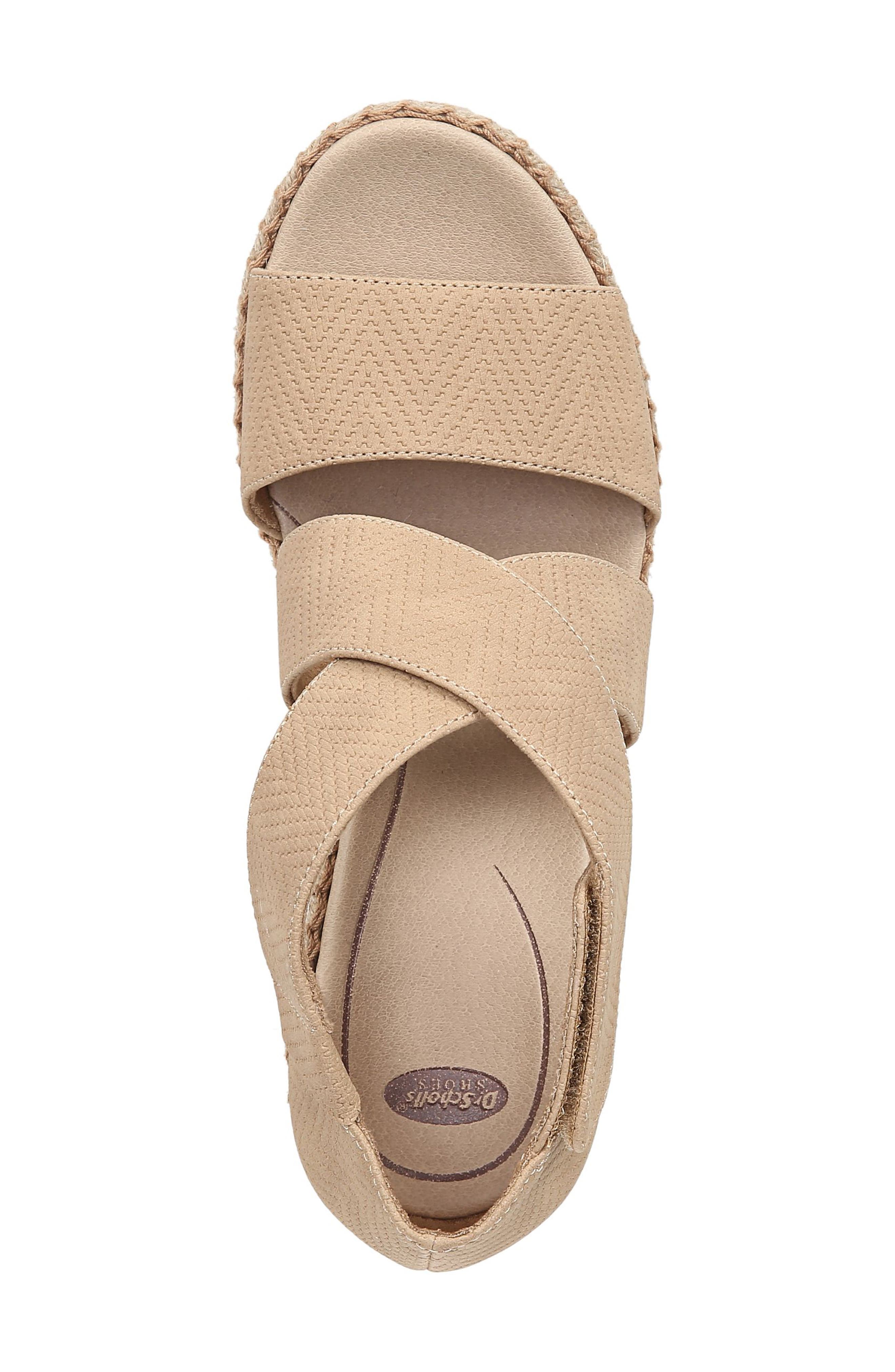 Vacay Wedge Sandal, Alternate, color, TAN FAUX LEATHER