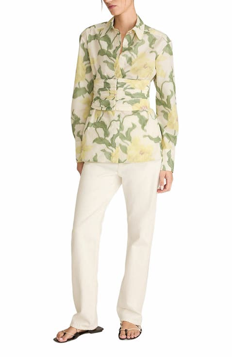 Nouveau Fleur Bustier Button Down