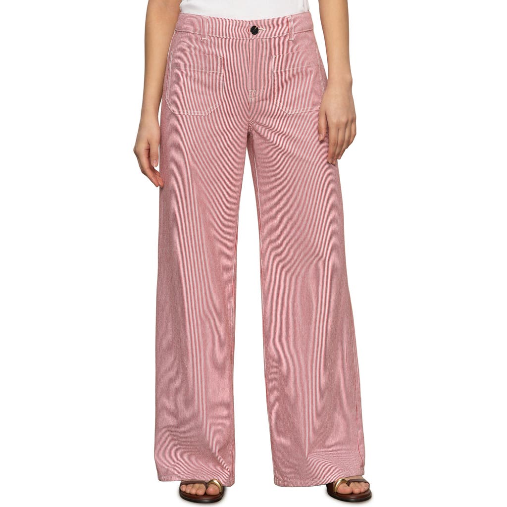 Sanctuary The Marine Stripe Patch Pocket Wide Leg Pants