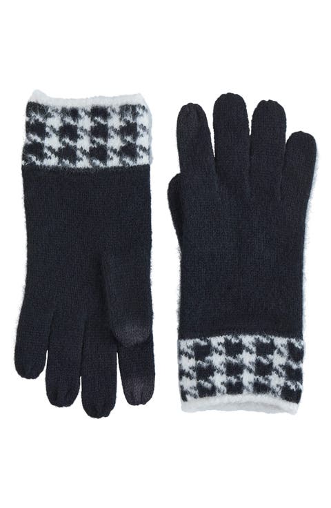 Cashmere Houndstooth Gloves
