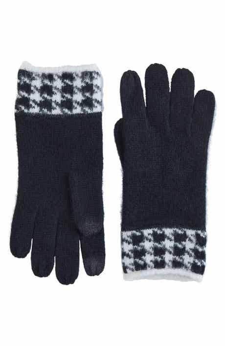 Cashmere Houndstooth Gloves