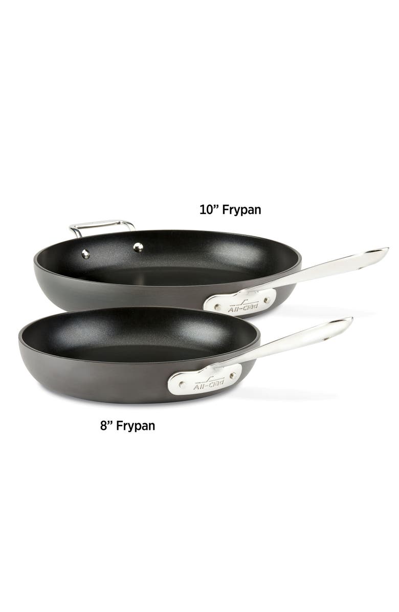 All-Clad 8-Inch & 10-Inch Hard Anodized Aluminum Nonstick Fry Pan Set, Alternate, color,