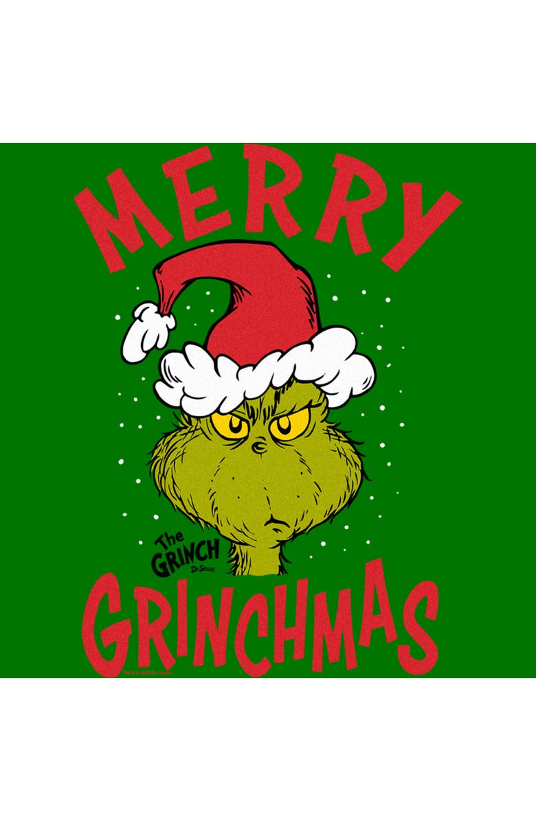 The Grinch Men
s The Grinch Christmas Merry Grinchmas Graphic T-Shirt, Alternate, color, Kelly Green