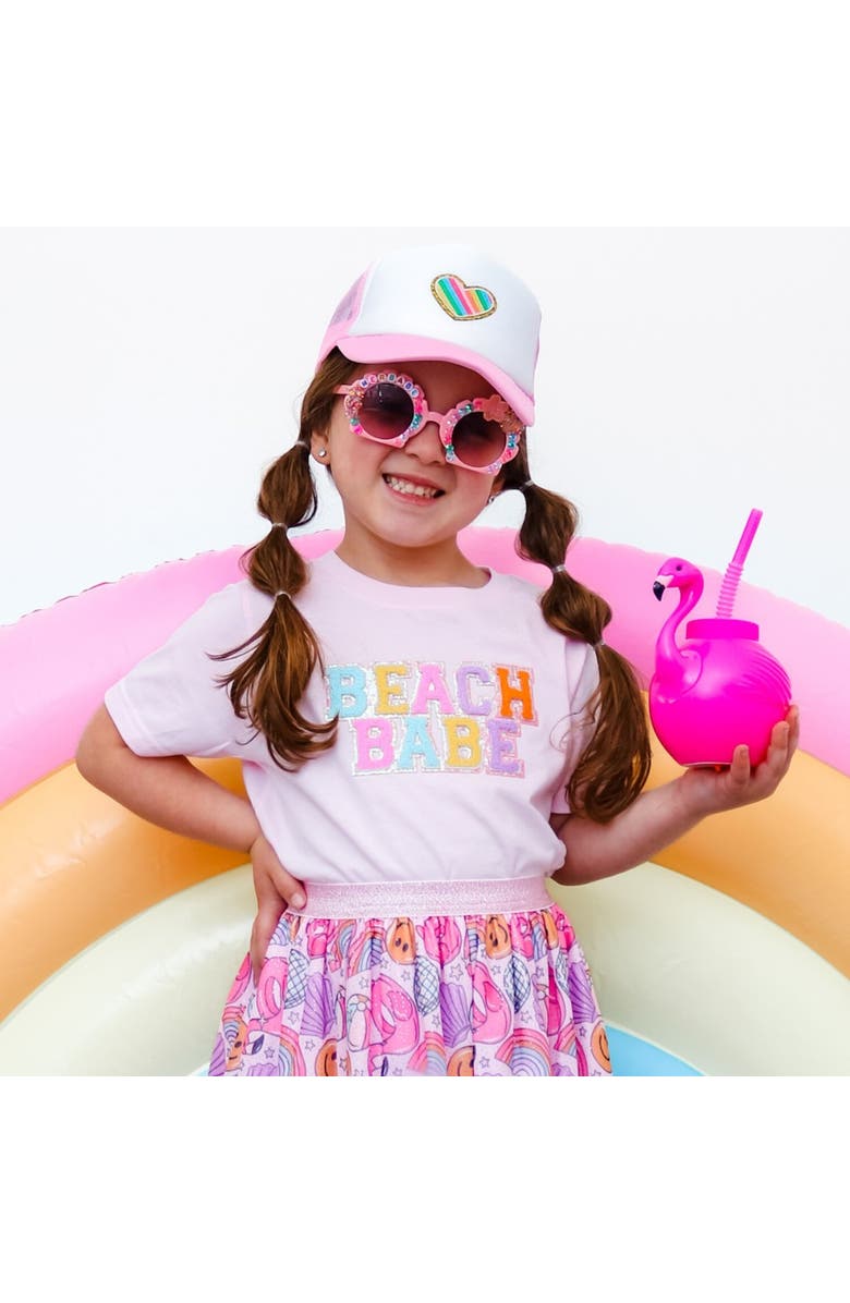 Sweet Wink Rainbow Heart Patch Trucker Hat, Alternate, color,