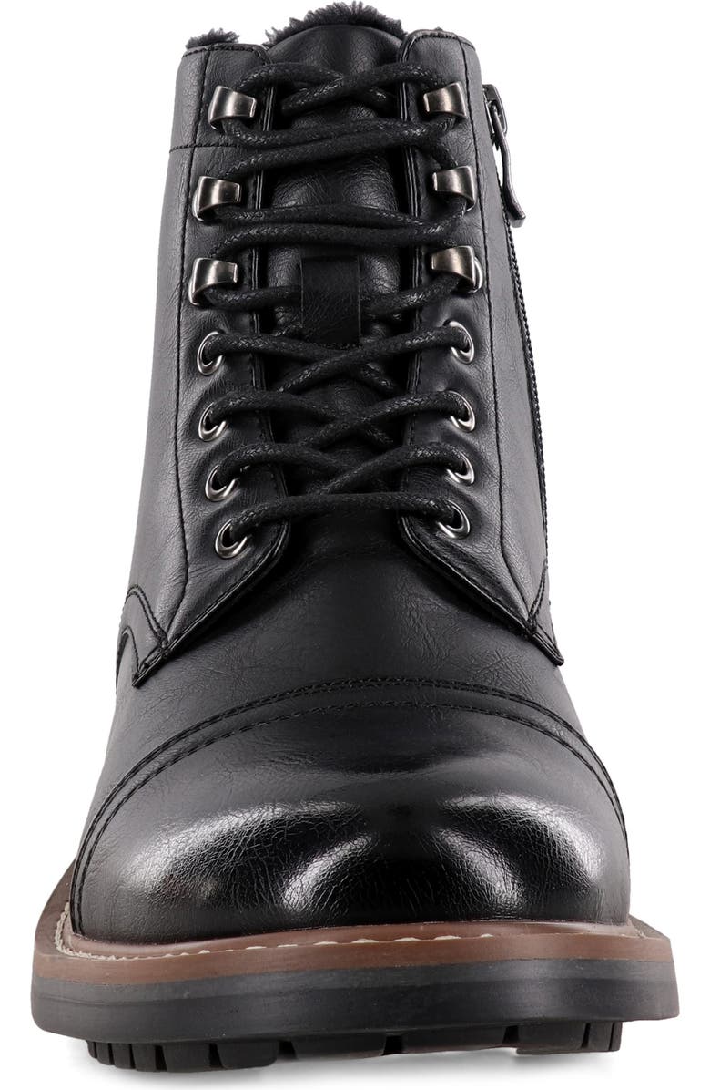 AQUATHERM BY SANTANA CANADA Chappy Faux Fur Lined Combat Boot, Alternate, color, Black