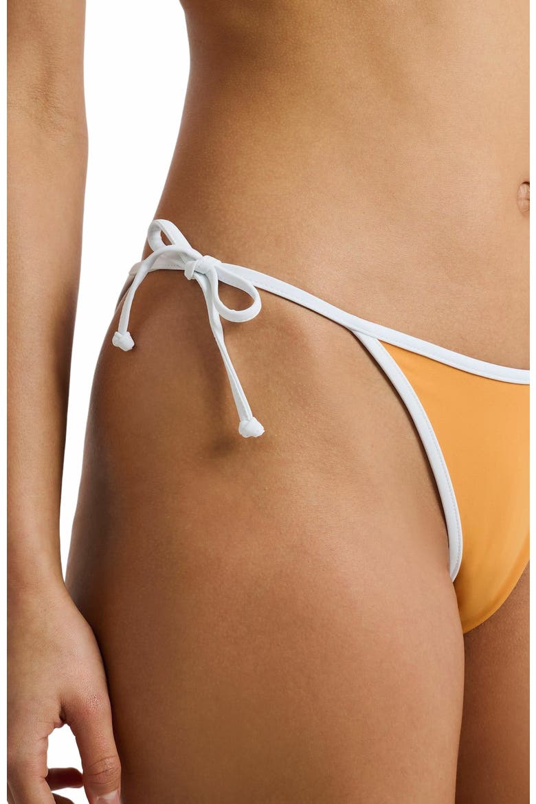 Cleo Bikini Bottom, Alternate, color, SUNSET/WHITE