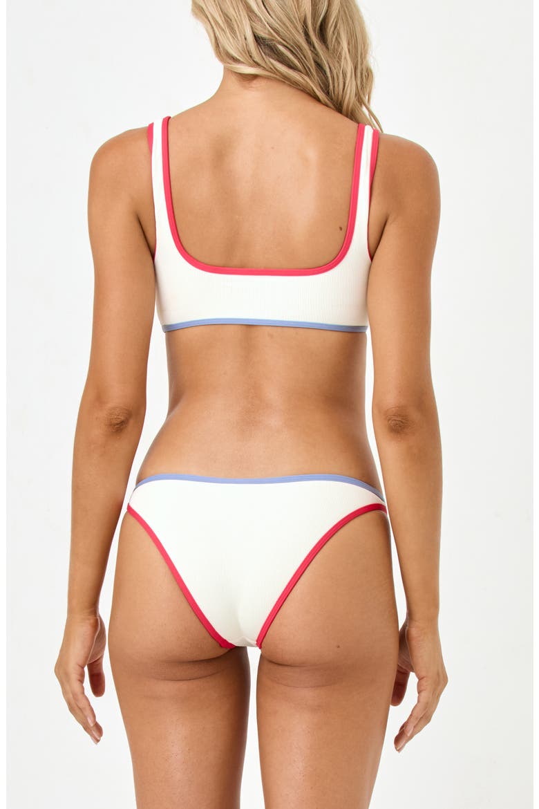 Prince Square Neck Swim Top, Alternate, color, CREAM/ POUT/ CHAM
