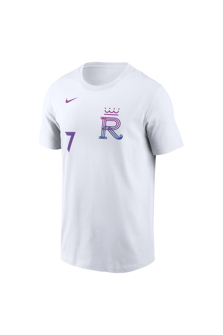 Men's Nike Bobby Witt Jr. White Kansas City Royals 2026 City Connect Name & Number T-Shirt, Alternate, color, White