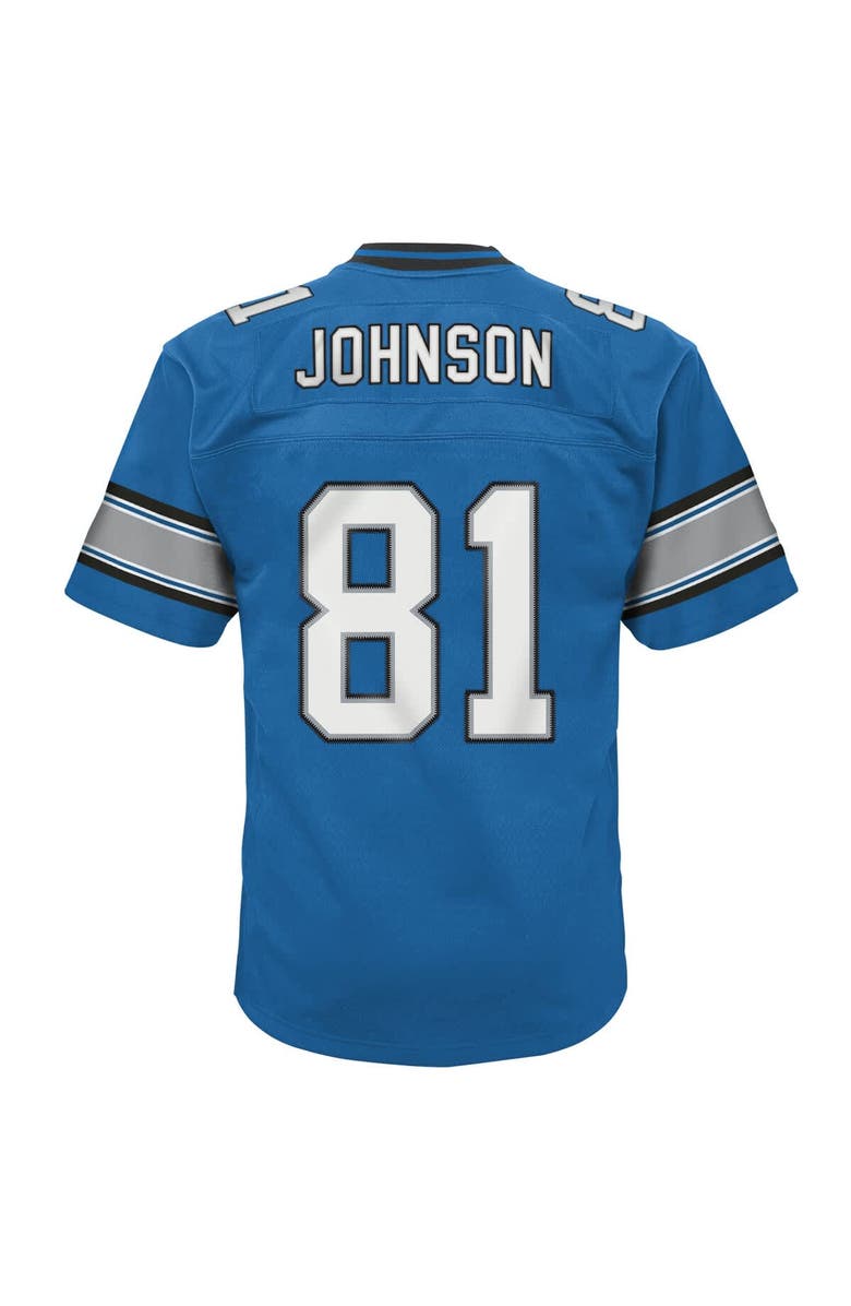 Mitchell & Ness Youth Mitchell & Ness Calvin Johnson Blue Detroit Lions Legacy Replica Jersey, Alternate, color, Blue
