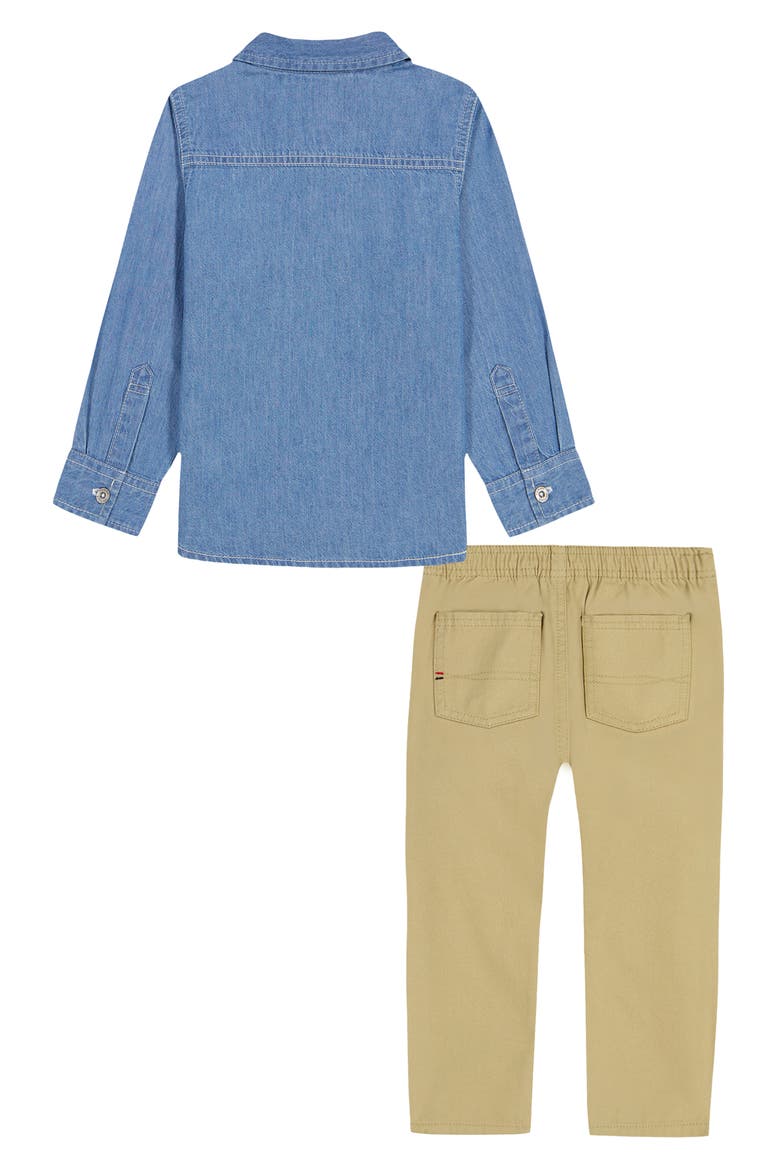 Kids' 2-Piece Shirt & Pants Set, Alternate, color, BLUE BEIGE
