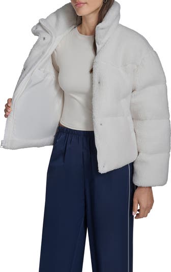 Western Faux Shearling Puffer Jacket
