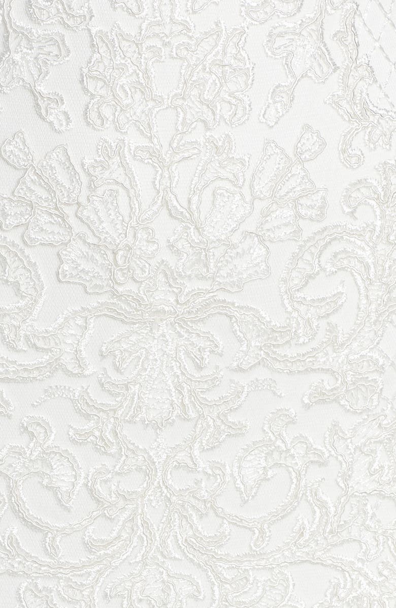 Tadashi Shoji Lace Halter Mermaid Wedding Dress, Alternate, color, 