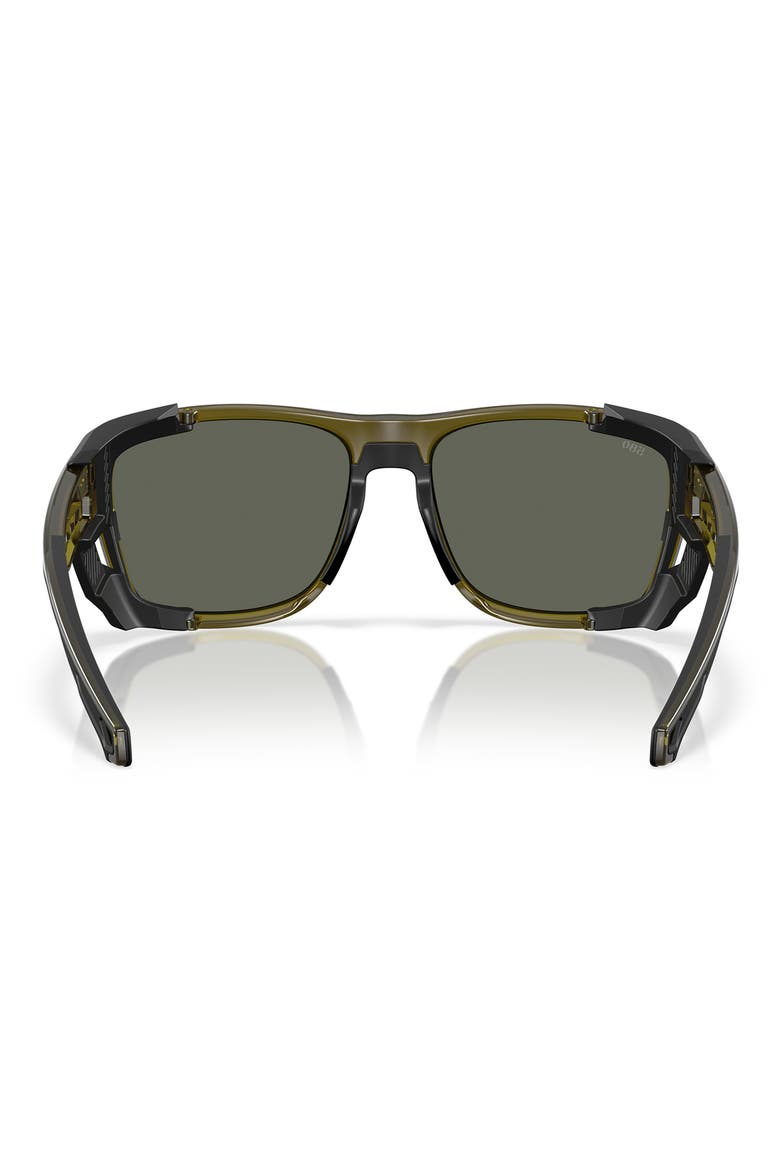 King Tide 58mm Rectangle Polarized Sunglasses, Alternate, color, SEAGRASS / GRAY 580G