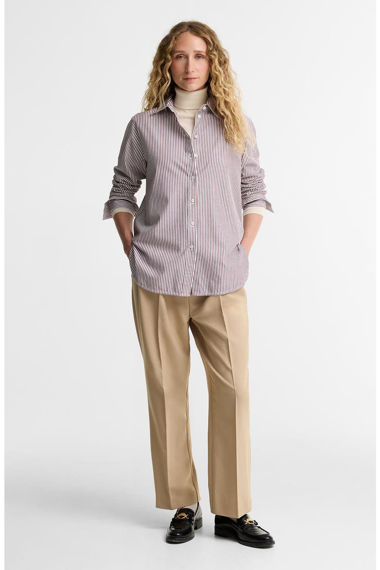 May Striped Cotton Blend Shirt, Alternate, color, CRANBERRY/ FIG