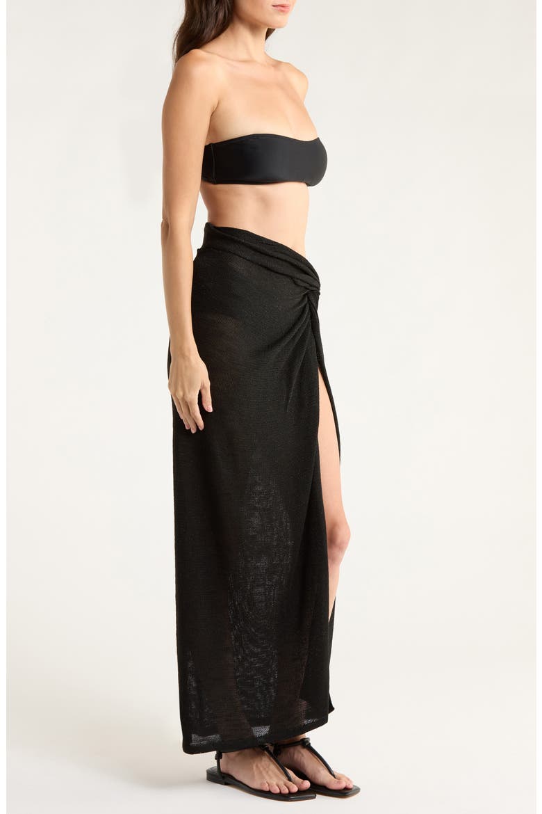 Cover-Up Maxi Skirt, Alternate, color, BLACK