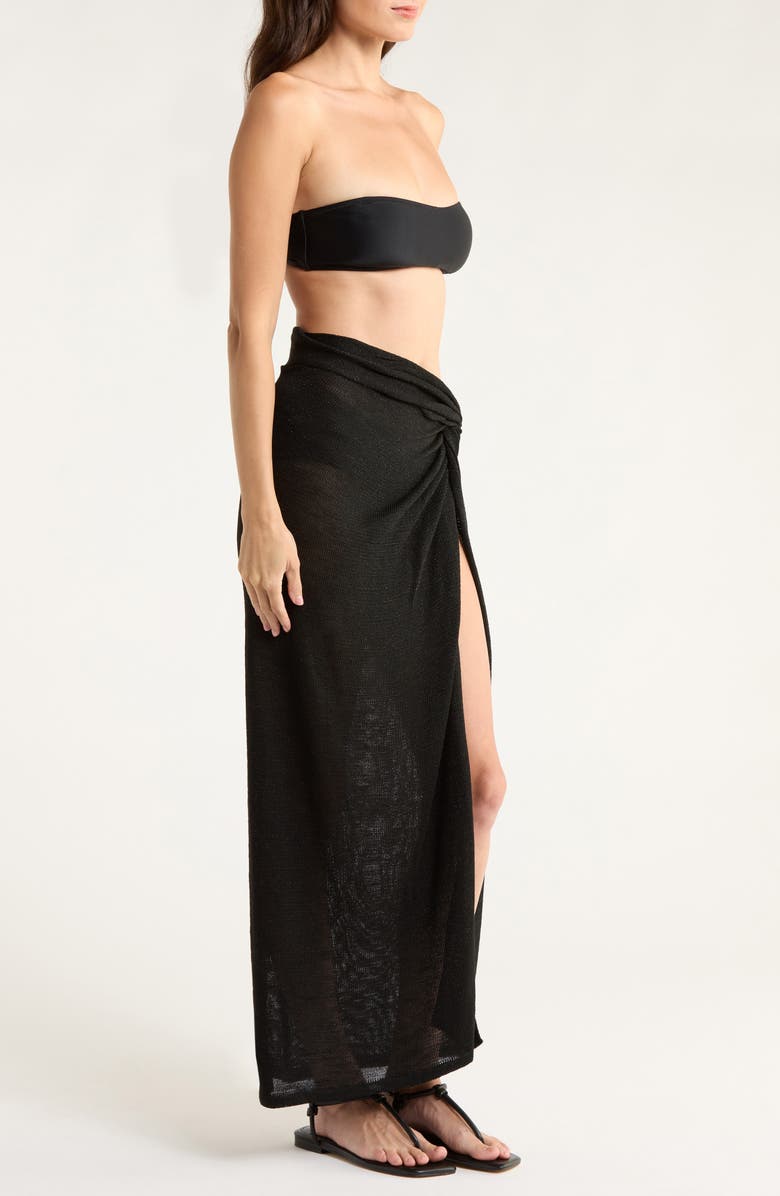 Elan Cover-Up Maxi Skirt, Alternate, color, Black
